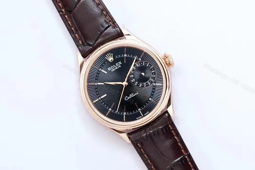 View 3 of Refined cellini black dial replica 39MM Everose Gold 50515-0010