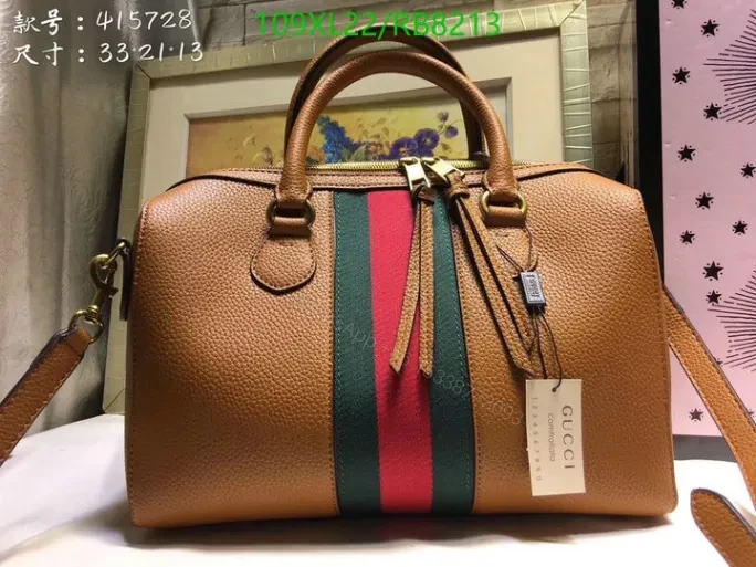 View 11 of Gucci Replica Ophidia Leather AAAA Black Bag