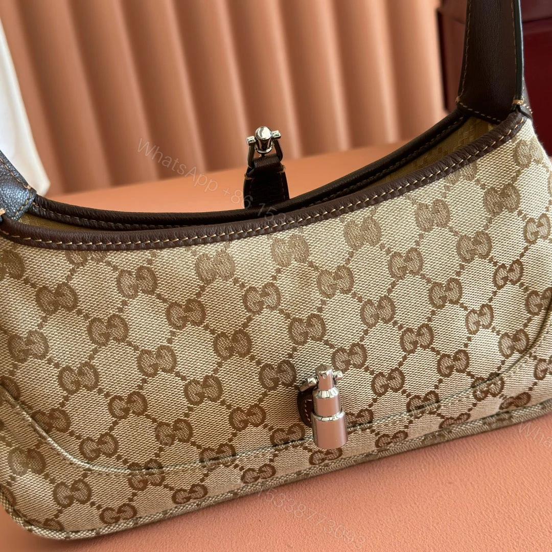 View 6 of GUCCI 25S JACKIE MONOGRAM 27 CM IN LIGHT BROWN CANVAS AND CALFSKIN