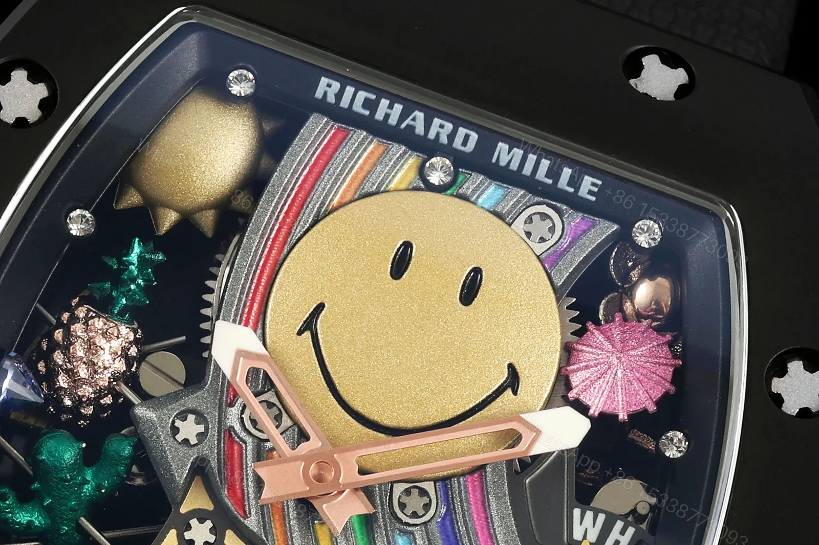 View 4 of Richard Mille RM 88 Tourbillon Automatic Smiley Skeleton Watch Ultimate Edition RG-RM-RM88-SMILEY-TOURBILLON1