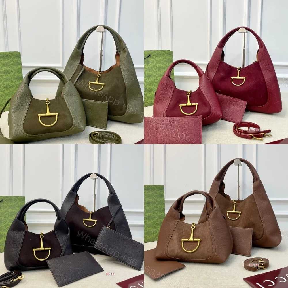 View 8 of Gucci Softbit Maxi Suede Shoulder Bag Brown 42Cm