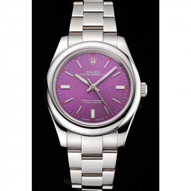 View 2 of Replica Rolex Oyster Perpetual Date Purple Dial REP016834 41 mm