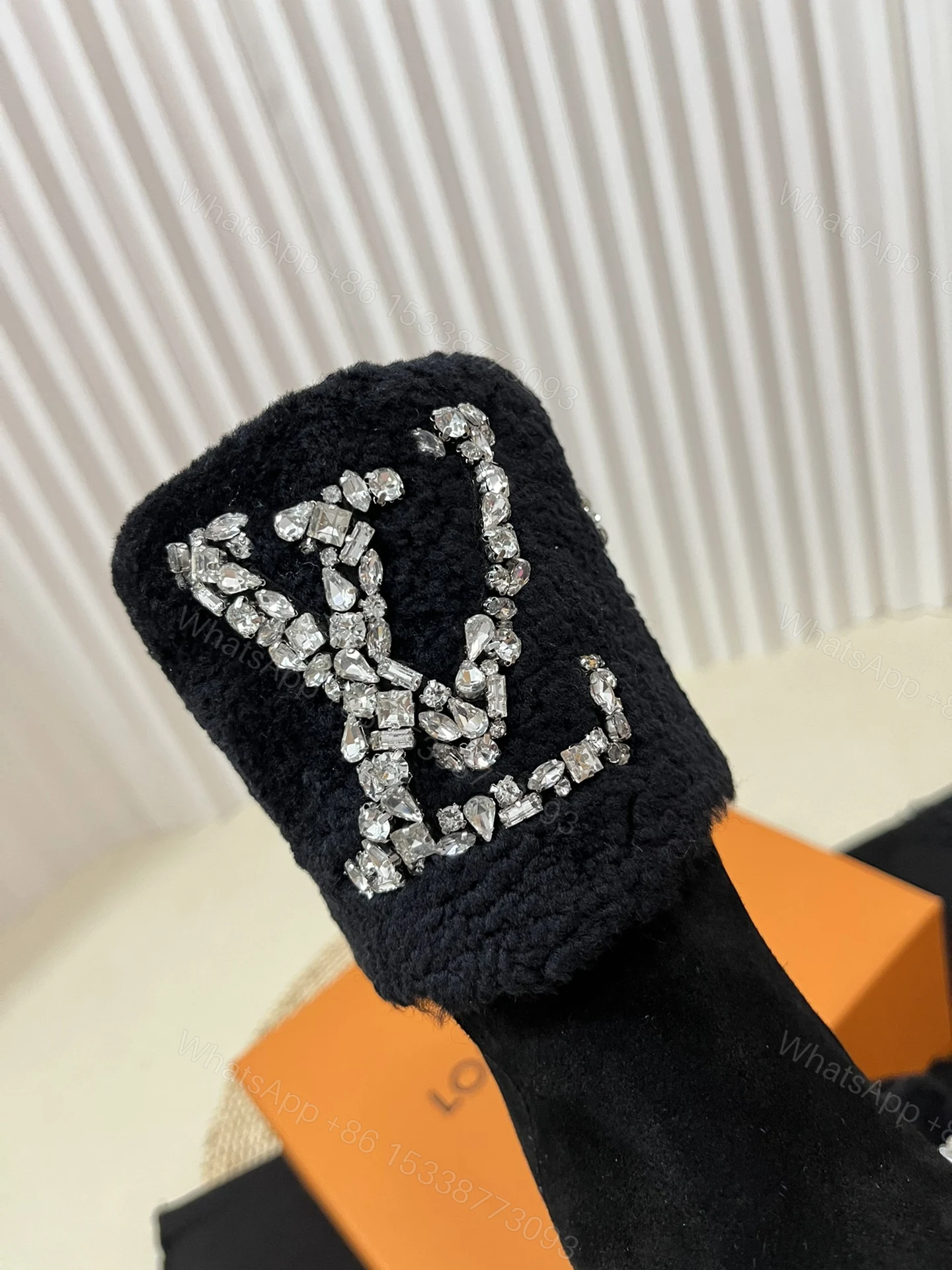 View 7 of LOUIS VUITTON ANKLE BOOT STUDDED WITH DIAMONDS BLACK