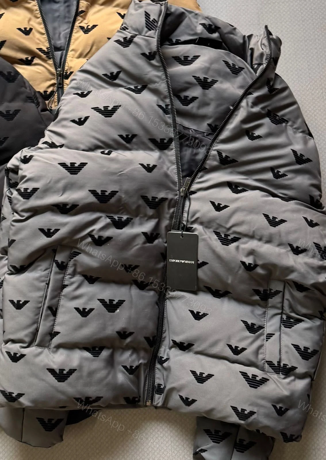 View 4 of First Copy Armani Imported Nylon Fabric Puffer Jackets for Men