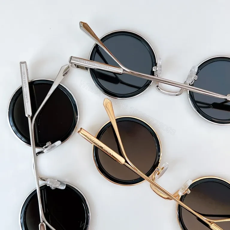 View 9 of Louis Vuitton Round-Frame Sunglasses: Chrome, Polarized Mirrored
