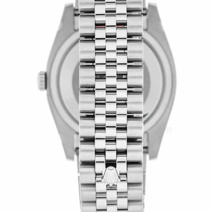 View 5 of Rolex Datejust 116234 Super Clone : White Rolesor Fluted Bezel Black Dial 36mm
