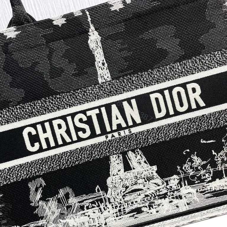 View 4 of Bold Icon Dior Tote: Luxury Graphic, Top-Handle Bag