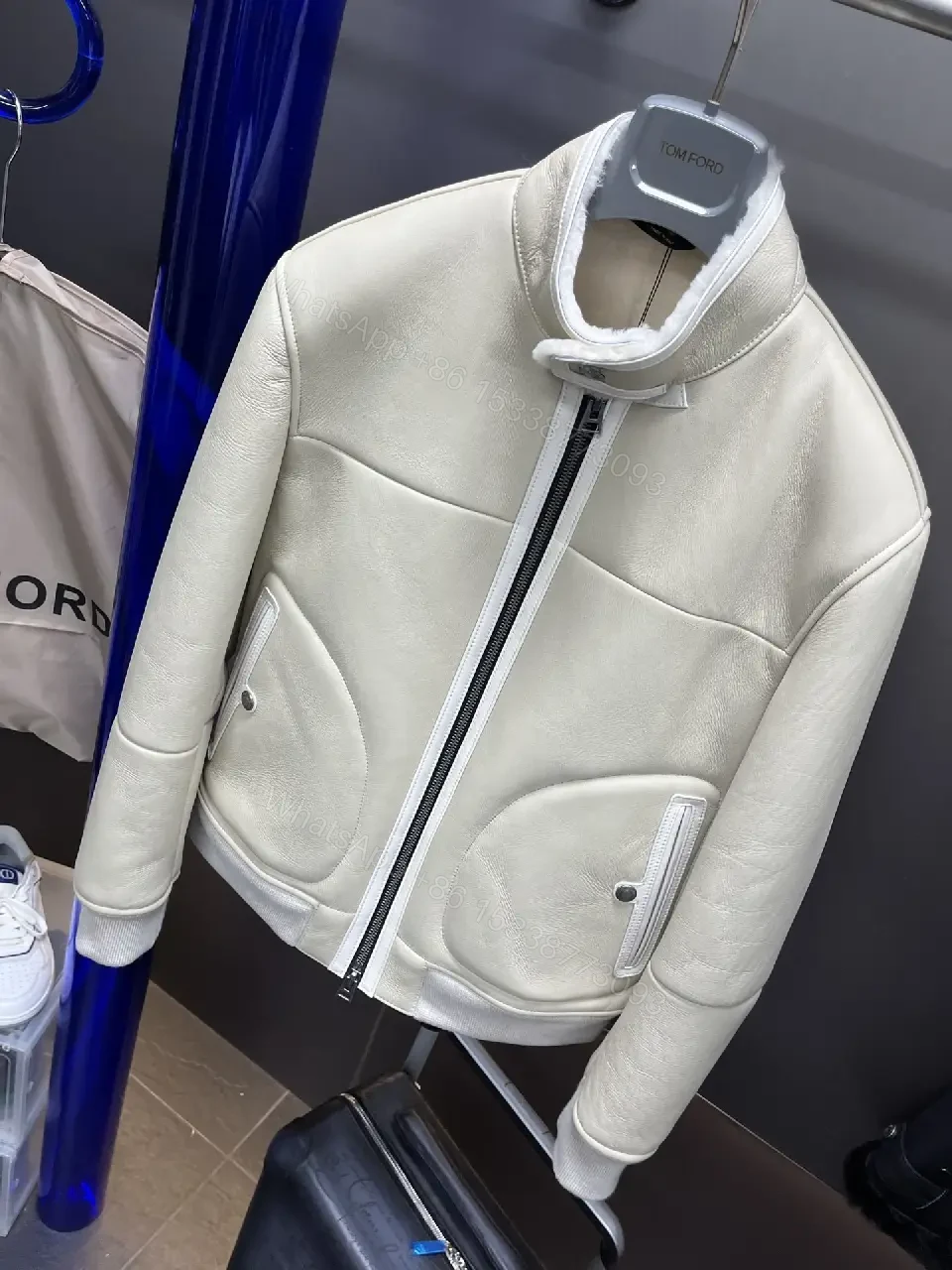 View 4 of Cozy Luxury Bomber Jacket: Plush Texture, All‐Season Style