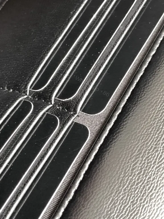 View 8 of Chic Quilted Black Leather Chain-Detail Bag