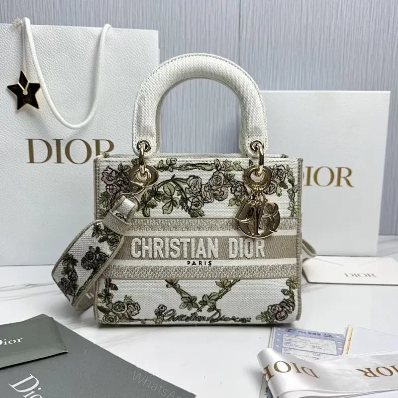 Floral Jacquard Tote with Monogram & Gold Hardware Bag — view 1