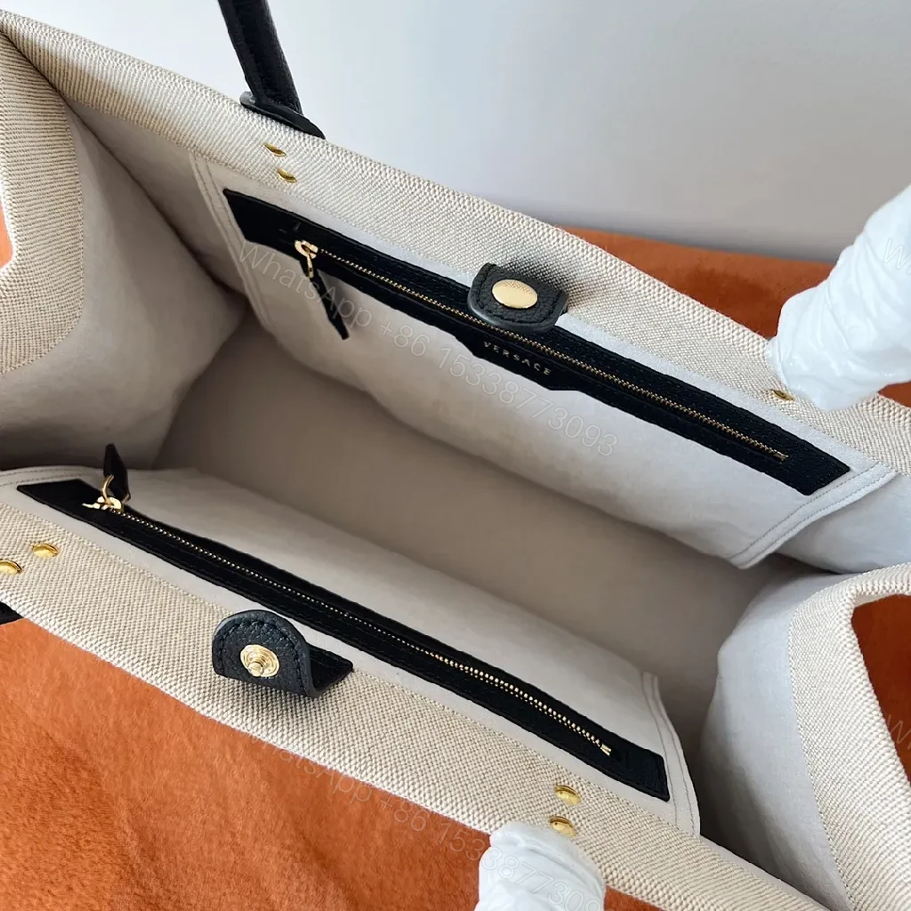 View 2 of Textured Canvas Tote: Bold, Structured Everyday Luxury