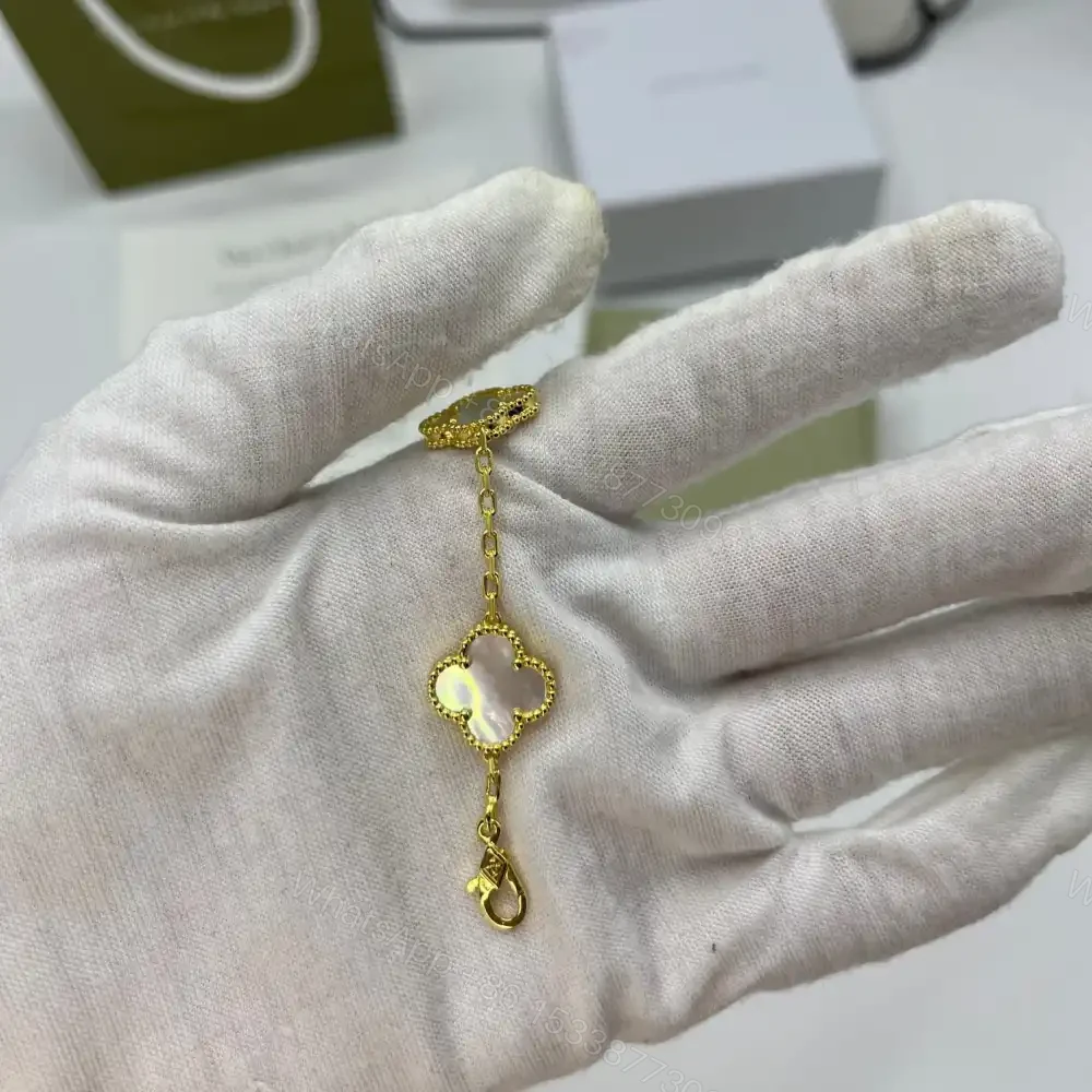 View 5 of 高仿首飾VanCleef&Arpels*RF41800貝母黃金手鏈