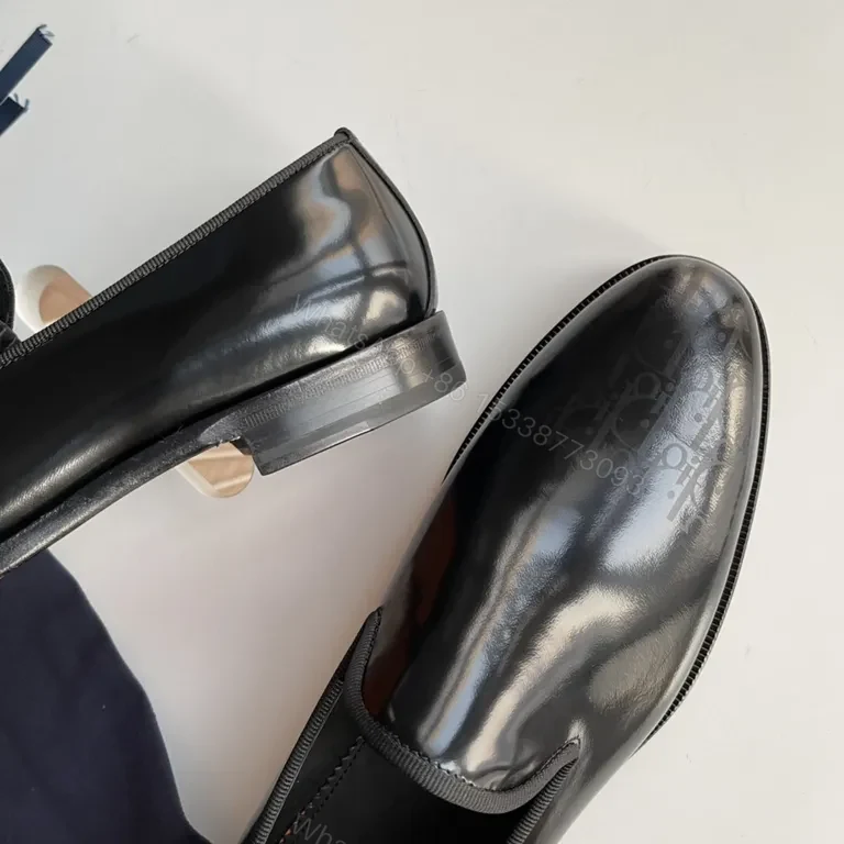 View 6 of Glossy Patent Leather Slip-Ons: Dior Signature Loafers