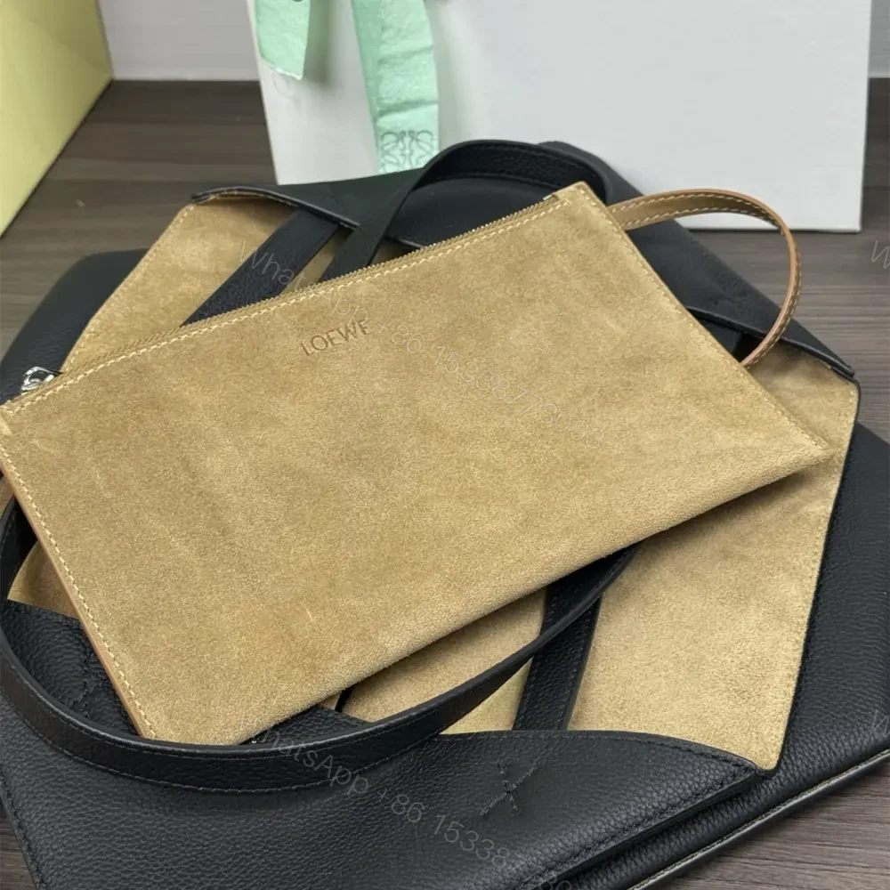 View 10 of 高仿Loewe*Fold系列1100幾何Tote包黑色中號免檢版
