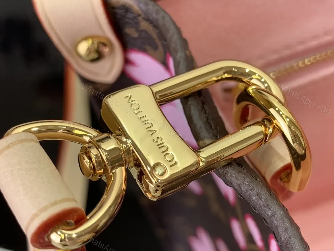 View 8 of Bold Blossom Messenger: Floral Luxury Handbag, Monogrammed Canvas