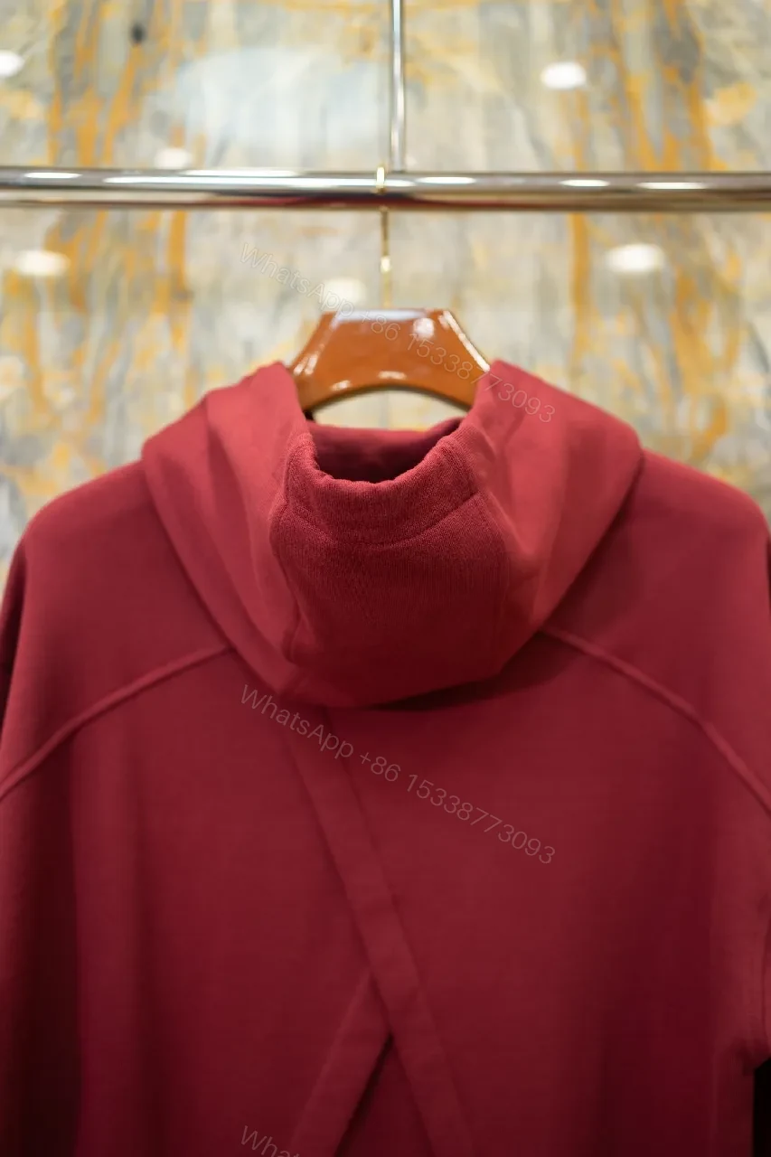 View 8 of Maroon Textured Hoodie: Luxury Everyday Comfort
