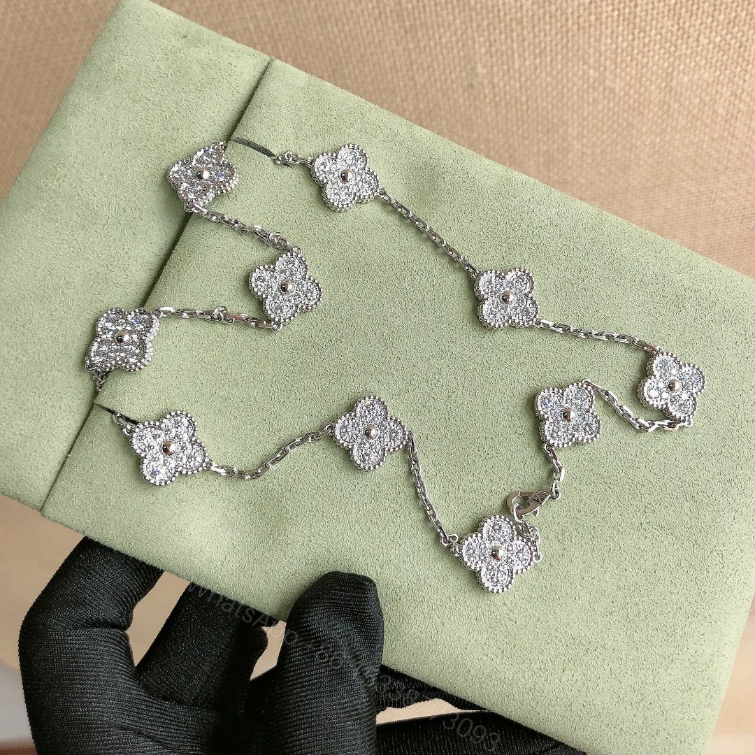 View 3 of Van Cleef & Arpels Vintage Alhambra Necklace Full Diamonds