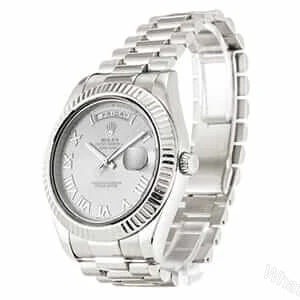 View 2 of Rolex Day-Date II 218239 Super Clone : 41mm White Gold Grey Roman Numeral Dial