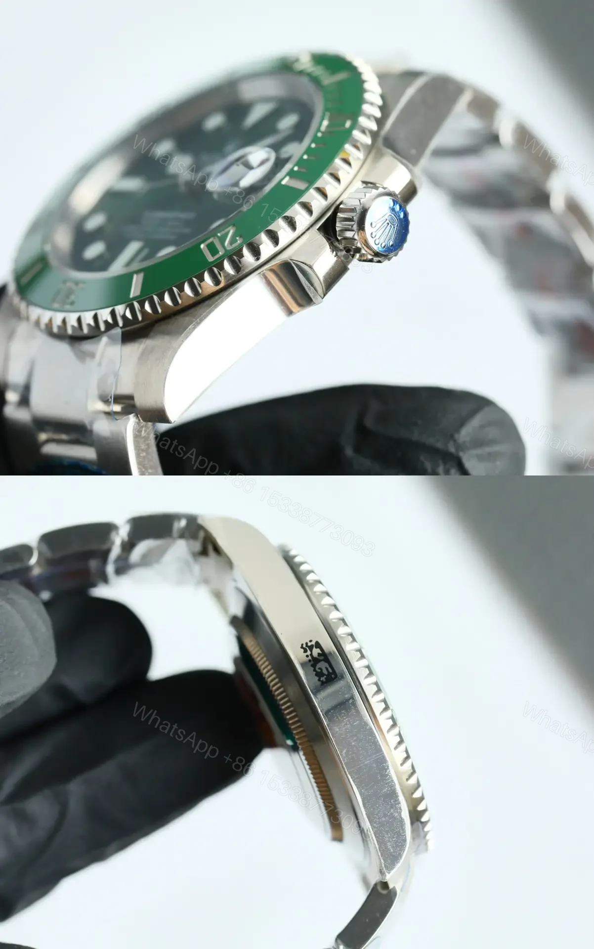 View 6 of Rolex Submariner Green Dial 40mm Oyster Bracelet Premium Edition 116610lv-0002