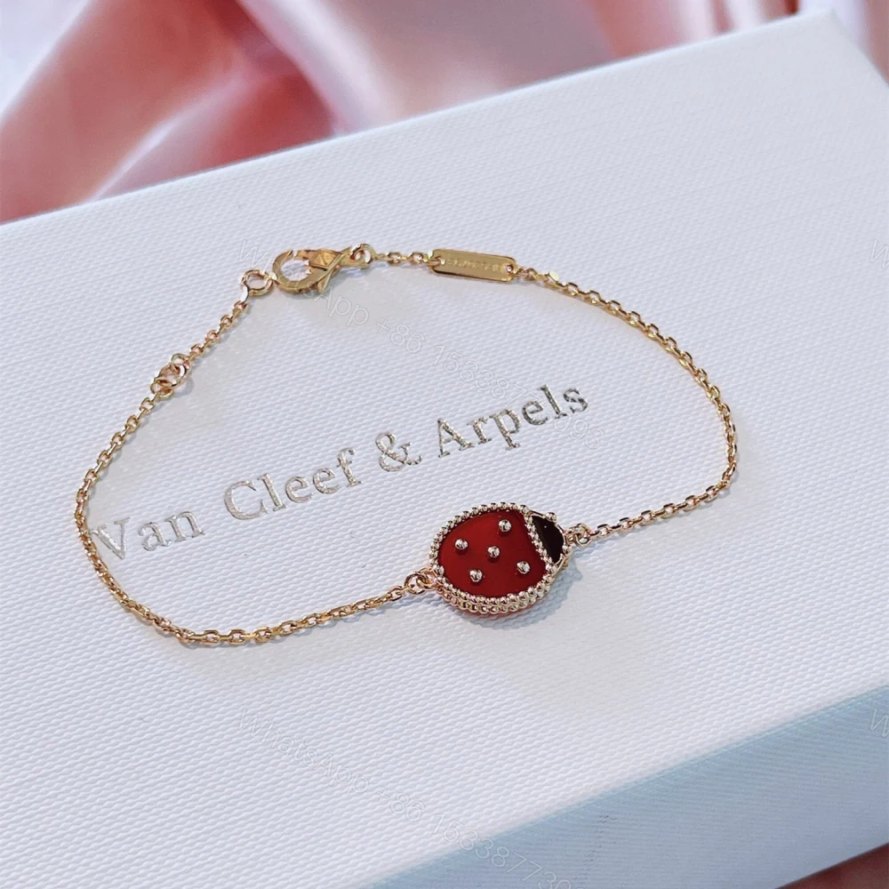 高仿首飾VanCleef&Arpels*RP7R000瓢蟲玫瑰金手鏈 — view 1