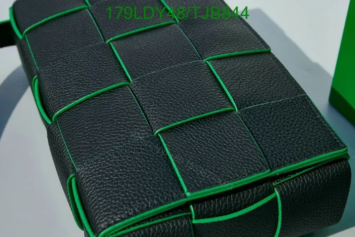 View 5 of Bottega Veneta White Lambskin Cassette Bag in Intrecciato Weave