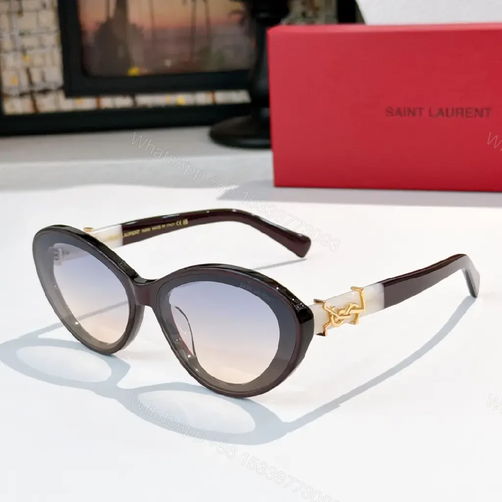 View 5 of Chic Black Round Sunglasses with Gold Hardware