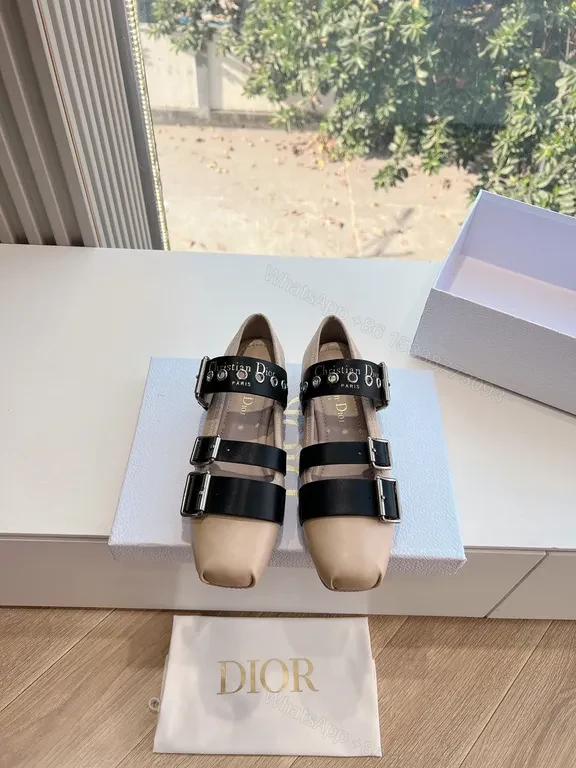 View 2 of Structured Leather Sandals â€” Dior Straps, Signature Hardware, Luxe Comfort