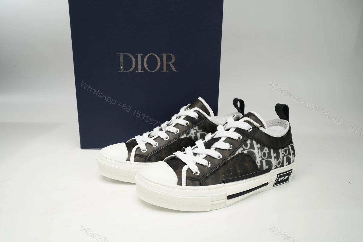 Dior B23 HT Oblique Transparency Low Bang Black and White — view 2