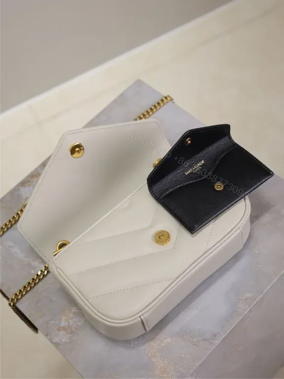 View 9 of Quilted Leather Crossbody with YSL Hardware â€“ Luxury Everyday