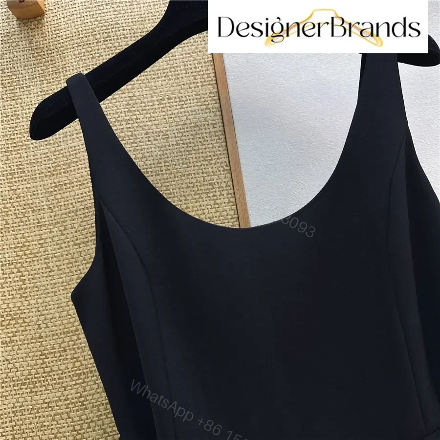 View 5 of Dior Black Mid-Length Lace-Paneled Belted Dress