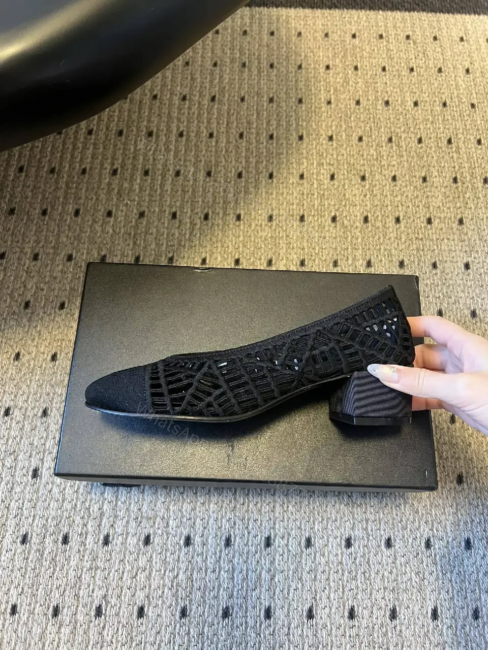 View 8 of Lace-Overlay Ballet Flats: Subtle Texture, All-Day Comfort