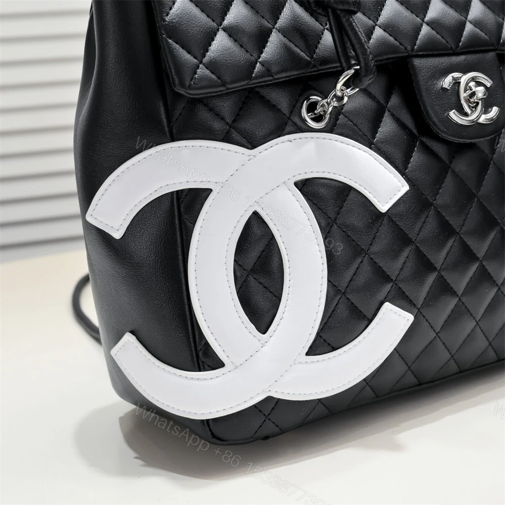 View 6 of CHANEL Black Lambskin Cambon Handbag