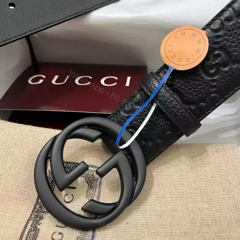 View 2 of GUCCI BELT WITH INTERLOCKING G BUCKLE 4CM – B108