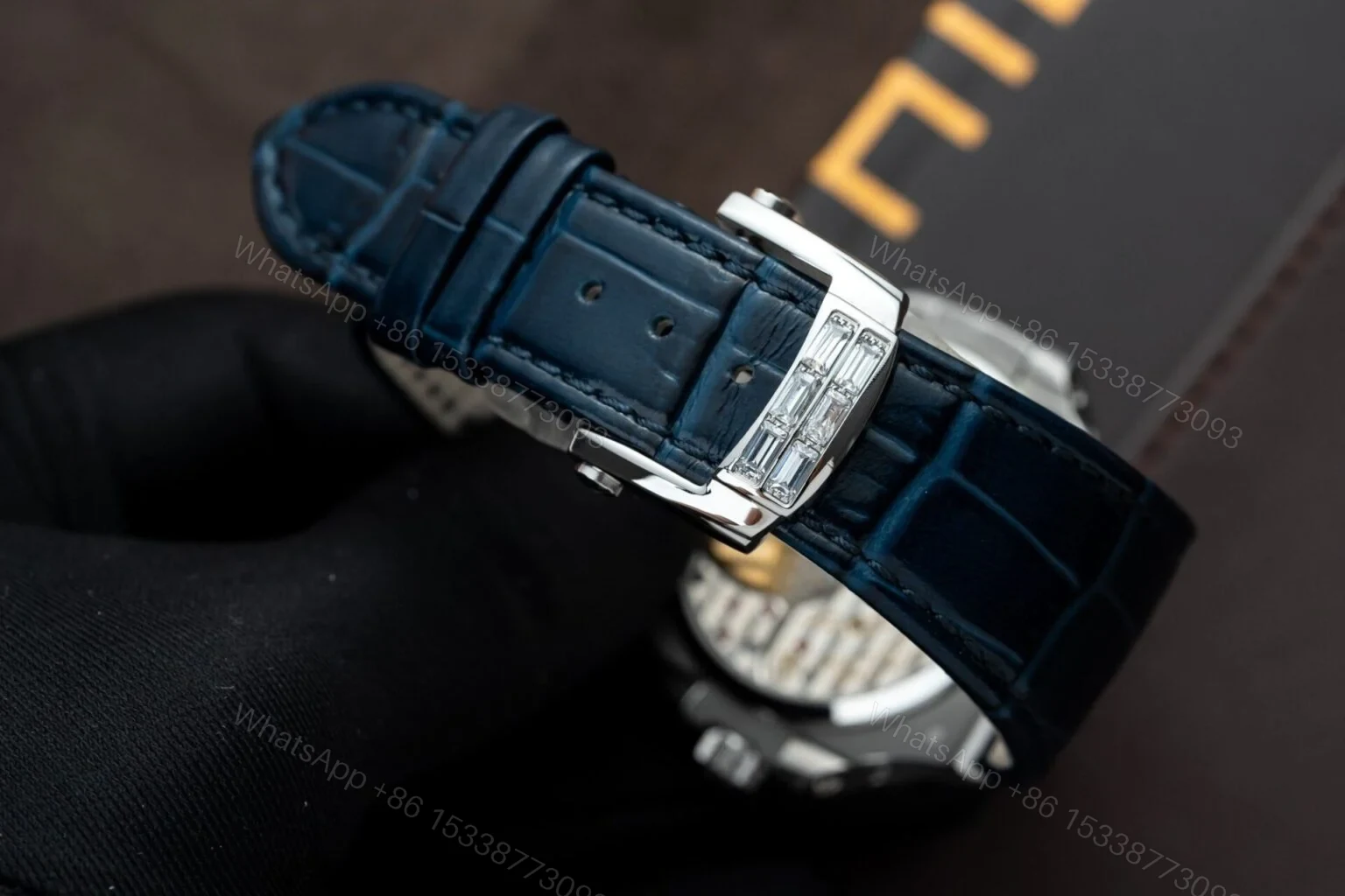 View 6 of Replica Patek Philippe Nautilus White Gold Blue Dial 40mm