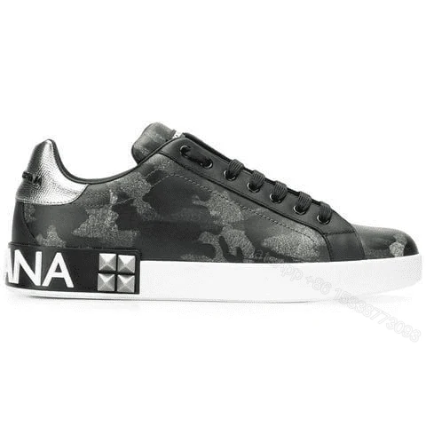 DOLCE & GABBANA PRINTED LOW-TOP TRAINERS – DG10 — view 1