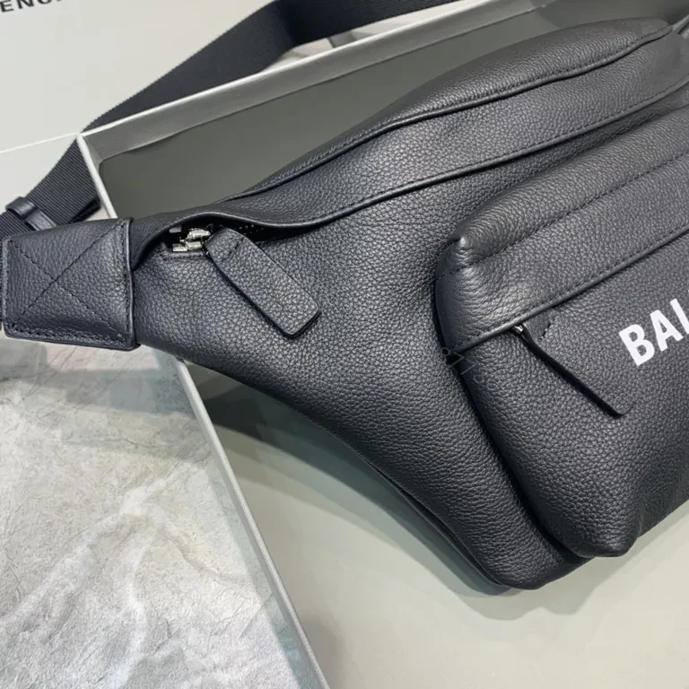 View 5 of Pebble Leather Belt Bag â€” Street-Chic Luxury, Logo-Bold