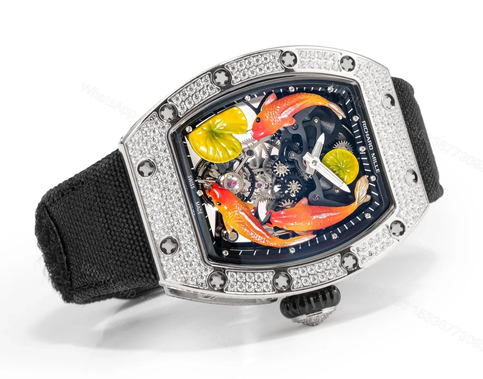 View 2 of Richard Mille RM S10 Koi Tourbillon Red Gold Diamond Artistic Watch RMS10-KOI-01