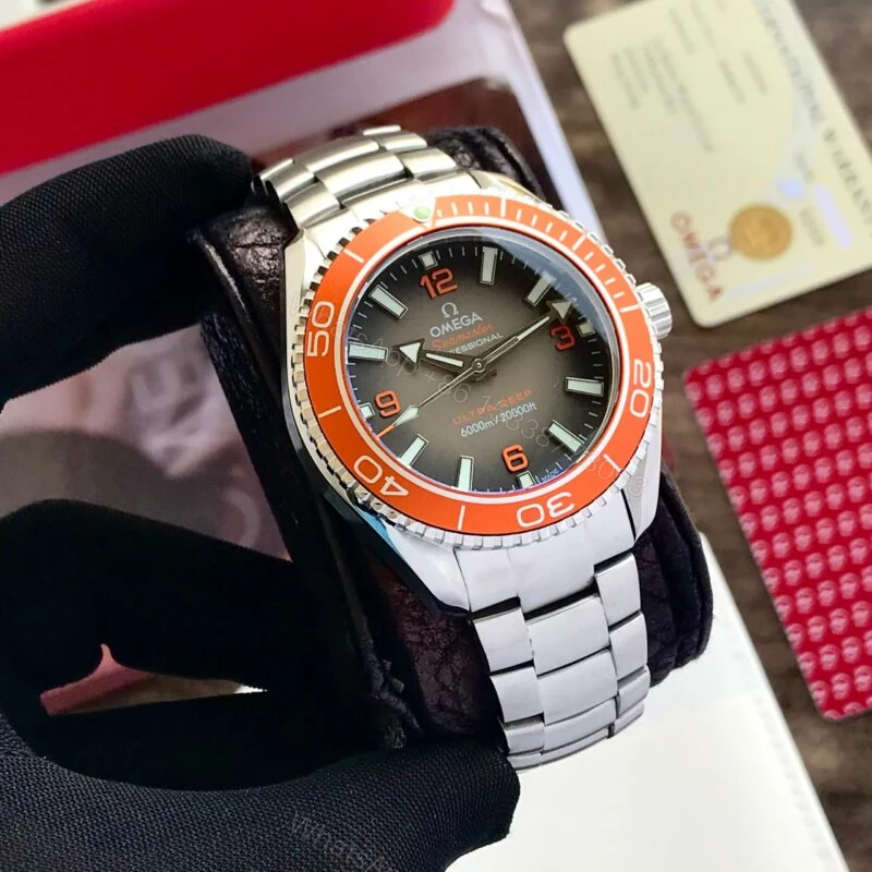 View 3 of Omega Planet Ocean Master Chronograph Orange Dial 43.5mm Automatic