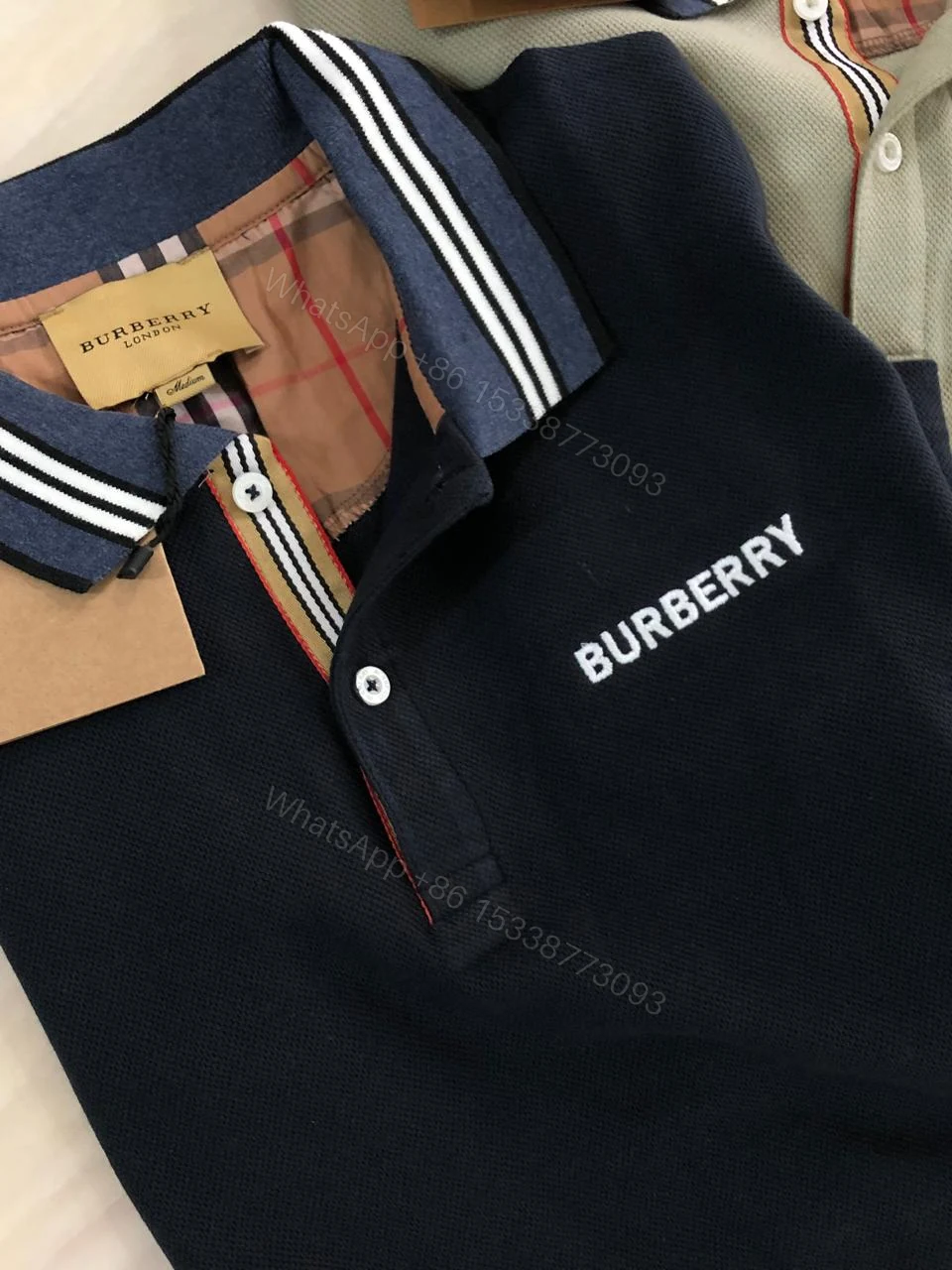 View 6 of FIRST COPY BURBERRY VERY PREMIUM COTTON LYCRA POLOS T-SHIRT