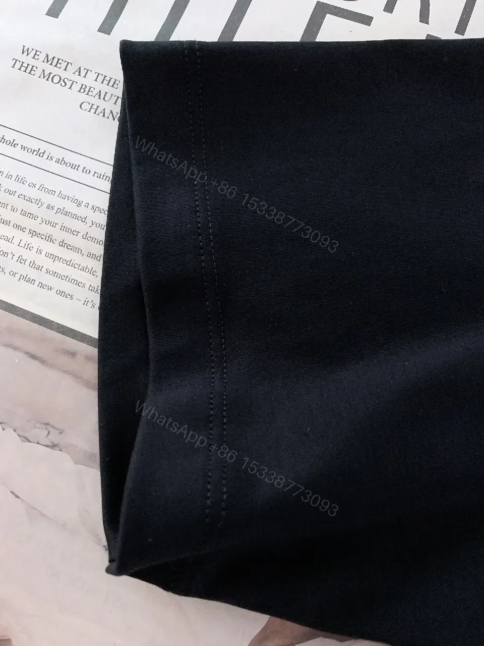 View 8 of Black Cotton Graphic Tee: Luxe-Inspired Statement Tee