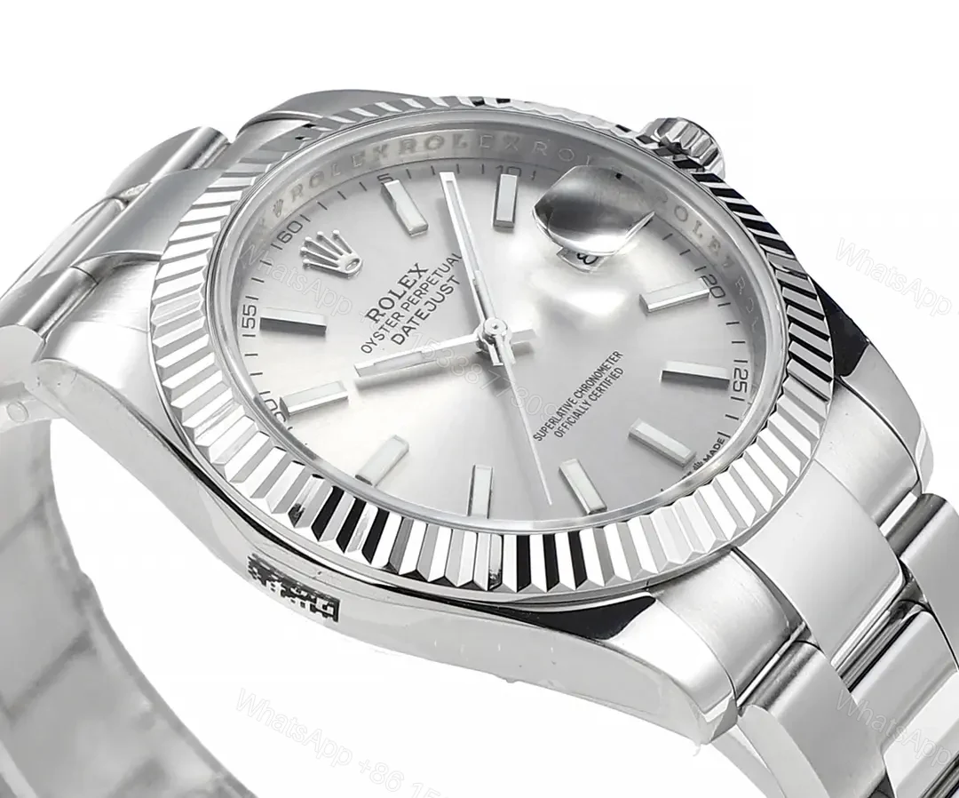 View 5 of VS Factory Clean Factory JVS Silver Rolex Datejust Watch