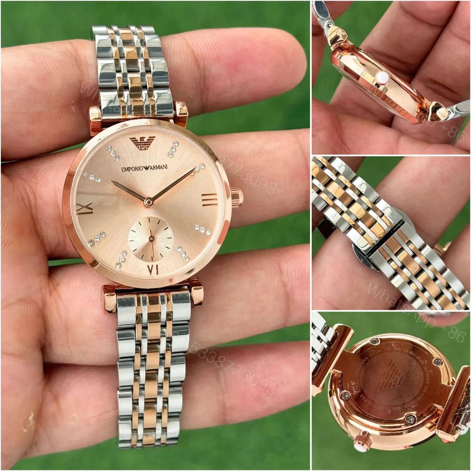 Emporio Armani Slim rose gold dial — view 1