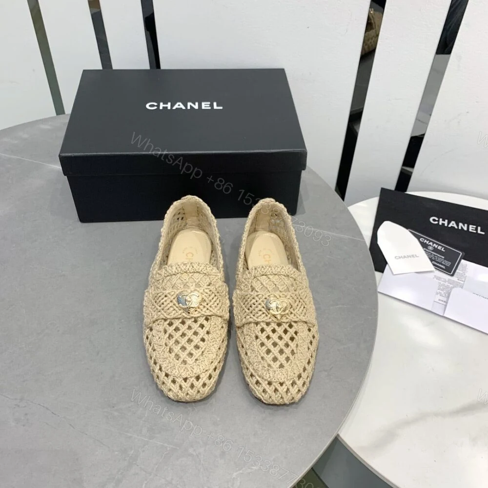 View 2 of Chanel CC Cap Toe Slip On Loafers White