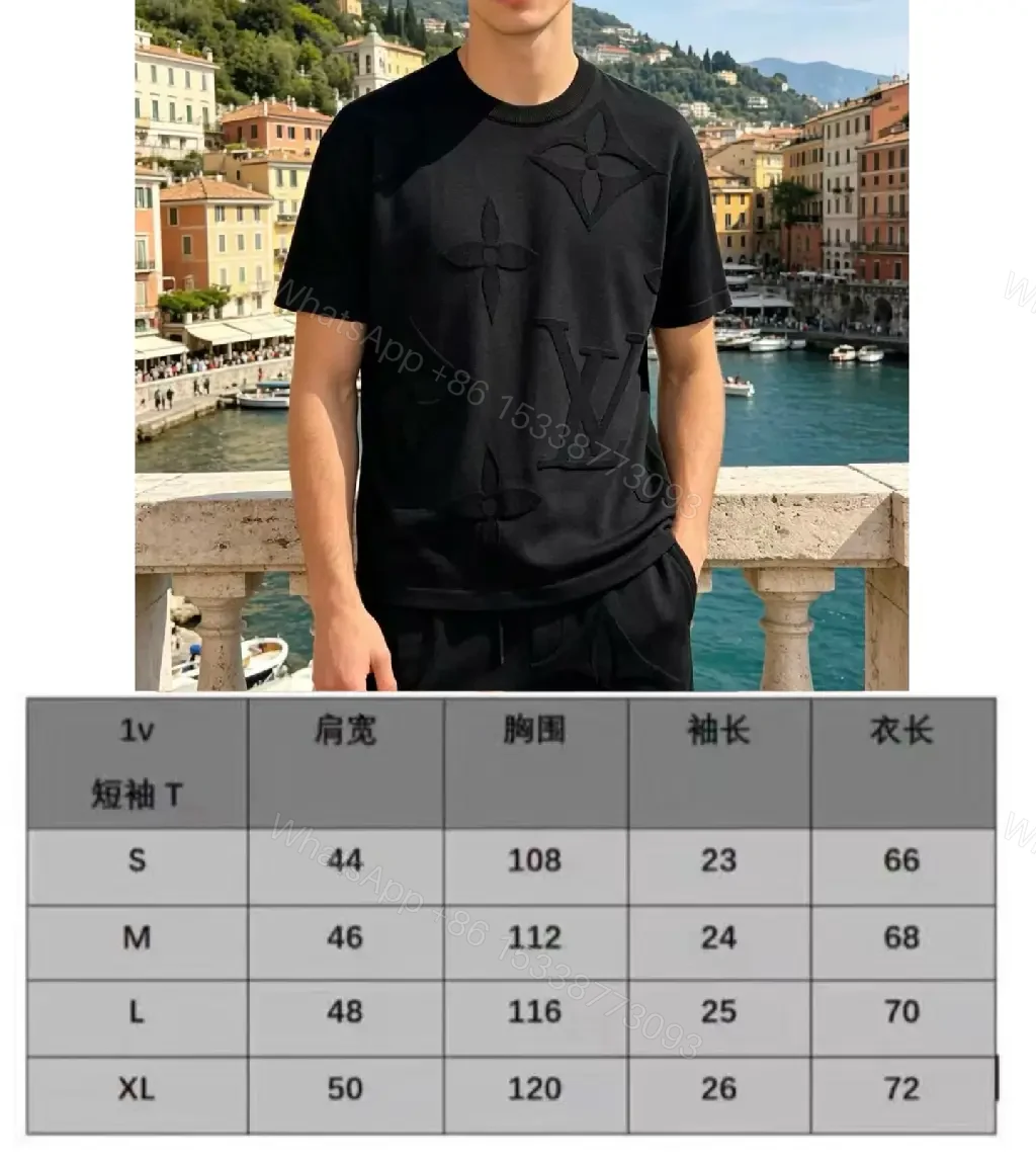 View 9 of White Embroidered Cotton T-Shirt Luxury Style with LV Monogram Key Feature T-Shirt