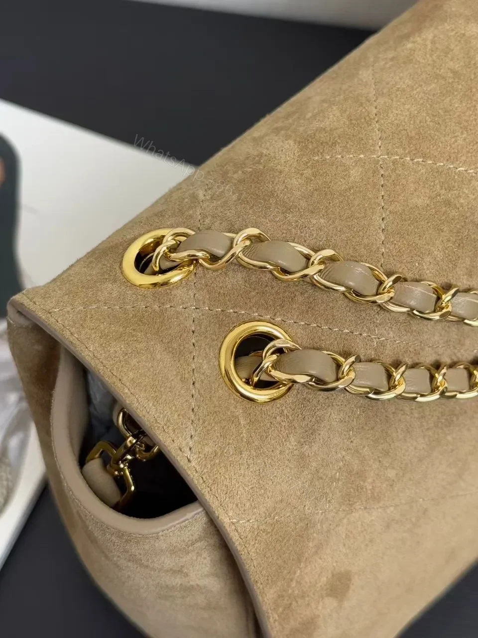 View 3 of Chanel Suede Souplissimo Maxi Flap large