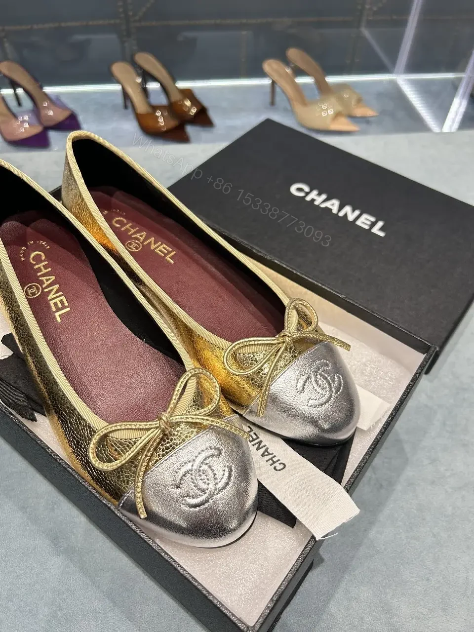 View 4 of Elegant Metallic Quilted Pumps — Comfortable All-Day Luxury