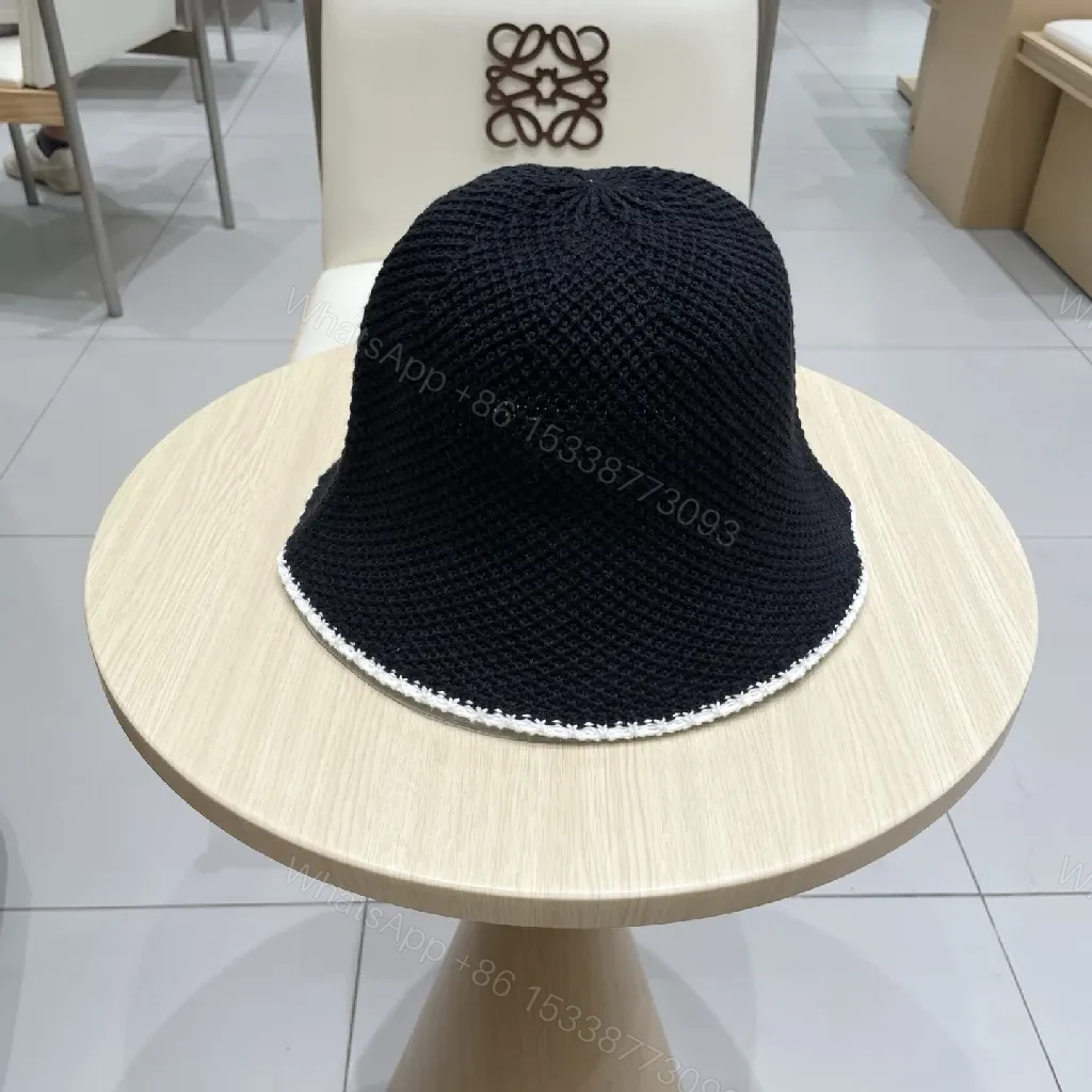 View 6 of Black Knit Bucket Hat – Luxe Parisian-Style with Subtle Emblem