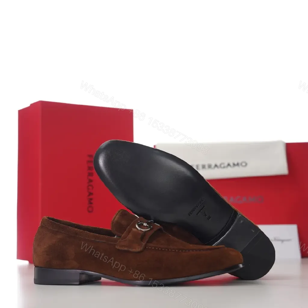 View 2 of Chocolate Suede Loafers + Horsebit + Sleek Modern + All-Day Comfort + Loafers