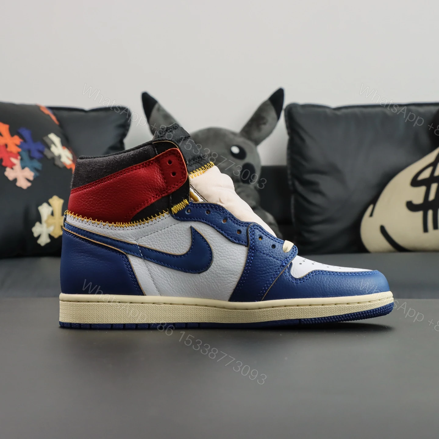 View 2 of Jordan 1 Retro High Union Los Angeles Storm Blue Reps