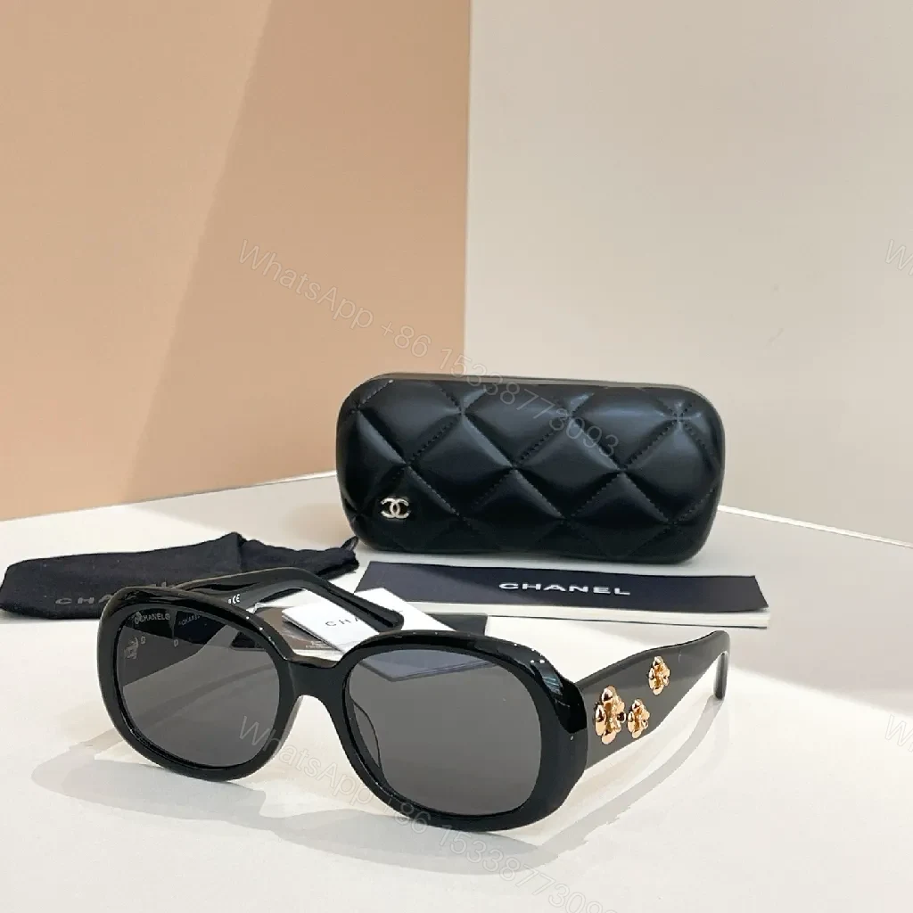 View 4 of Gradient-Charcoal Sunglasses with Quilted Case – Oversized Acetate, Luxe Style